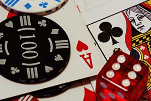 Kortlek tärning pokermark